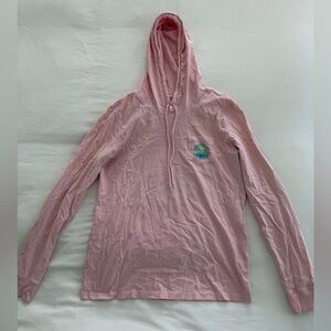 Vineyard Vines Pink Hooded Long Sleeve Shirt